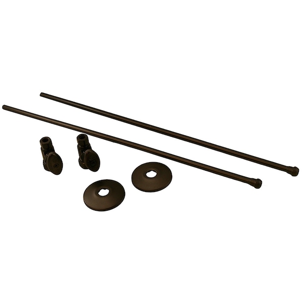 Bronze 3/8" x 20" Lavatory Supply & 3/8" x 5/8" Straight Stop Kit